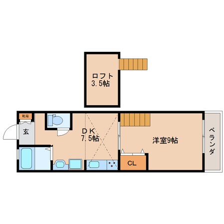 大和西大寺駅 徒歩12分 2階の物件間取画像